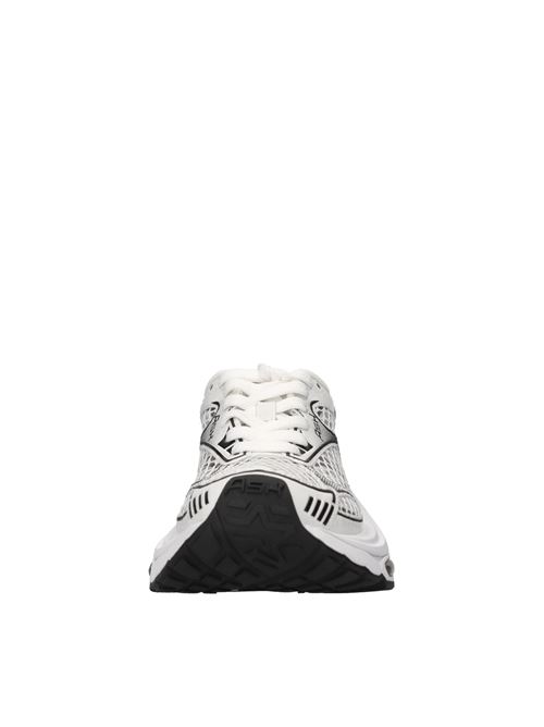 Sneakers in ecopelle e tessuto ASH | DRAGON PATENT MICROFIBERBIANCO-ARGENTO
